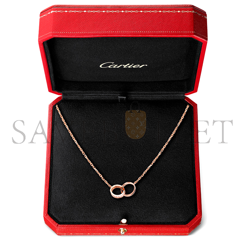 CARTIER LOVE NECKLACE, SEMI-PAVED B7013900